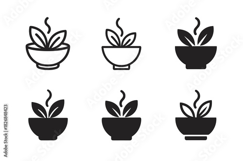 Wellness Spa Logos. Wellness tourism and spa retreats. Icon set. Set Logo of wellness tourism and spa retreats: candle and steam. harmonious logo variations of