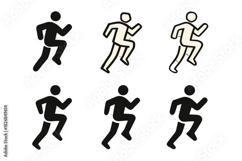 High Knees Logo Variations. Grilling session. Solid icon set of Grilling session: chef, grill, spatula, tongs, flame, smoke, burger patty, hamburger bun,