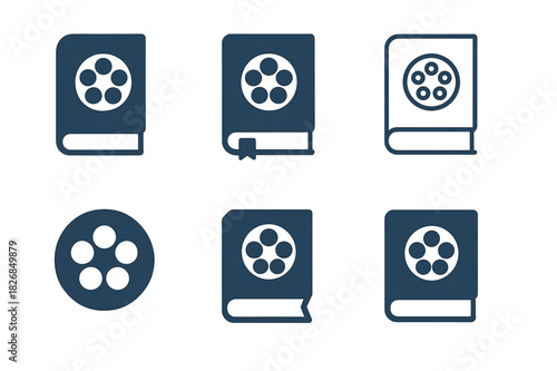 Passover Haggadah Icons. Passover Haggadah. Icon set. Set Logo of Passover Haggadah: Haggadah Book. harmonious logo variations of the same emblematic concept,