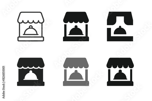 Niche Business Logos. Business ideas for niche markets. Icon set. Set Logo of niche business ideas: small-scale artisanal shop. harmonious logo variations of