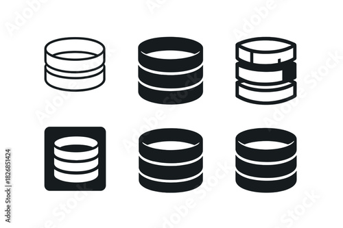 Wristband Logo Variations. Wristbands. Icon set. Set Logo of wristbands: silicone bracelet stack. harmonious logo variations of the same emblematic concept,