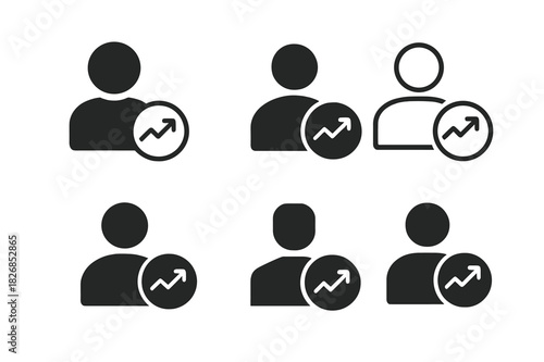 Niche Business Icons. Business ideas for niche markets. Icon set. Set Logo of niche business ideas: specialized product display. harmonious logo variations of