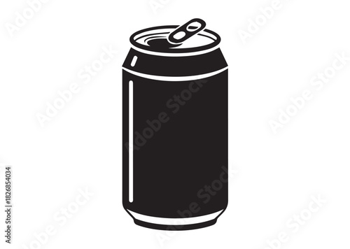 Soda can icon, Soda can silhouette vector