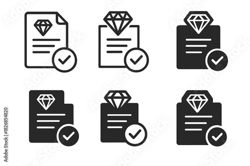 Ethical Mining Logos. Conflict minerals and ethical sourcing in mining. Icon set. Set Logo of ethical mining: handshake over mine. harmonious logo variations