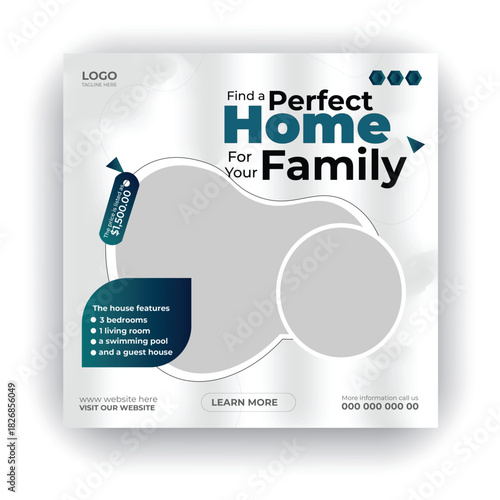 Modern furniture social media and Instagram post template design