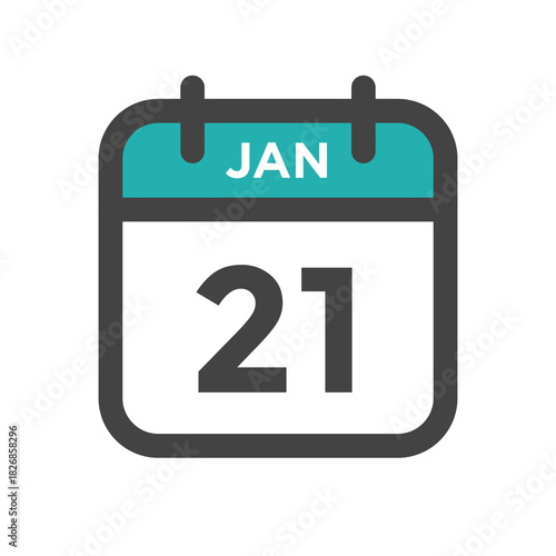January 21 Calendar Day - Calender Date for Deadline or Appointment
