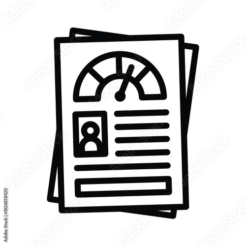 Credit Rating or Score Icon with Credit Card Check - Good or Bad Credit Idea