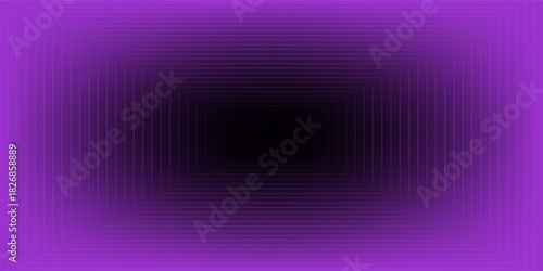 Purple glowing neon wireframe background. Shining checkered vertical grid planes in perspective. Retro futuristic depth wallpaper. Arcade game sci fi matrix surface backdrop for poster, banner. Vector