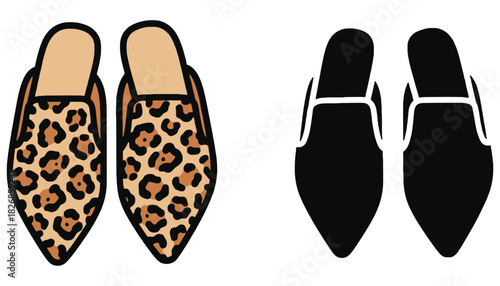 Shop stylish leopard print mules and black mules online today
