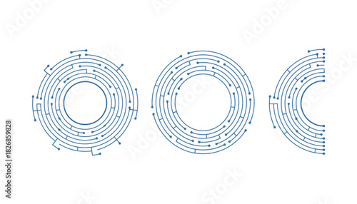 Abstract technology circuit board background design vector art