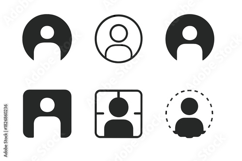 Social Isolation Logos. social risks. Icon set. Set Logo of social risks: social isolation. harmonious logo variations of the same emblematic concept, each