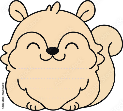 Cute Chipmunk Face Notepad Icon