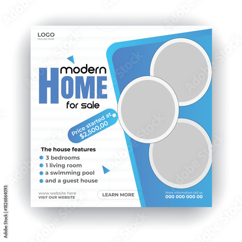 Modern furniture social media and Instagram post template design