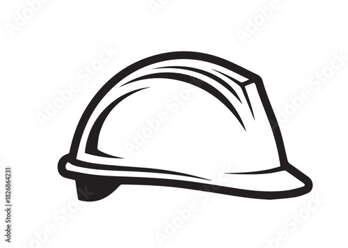 Hard hat icon, Hard hat silhouette vector