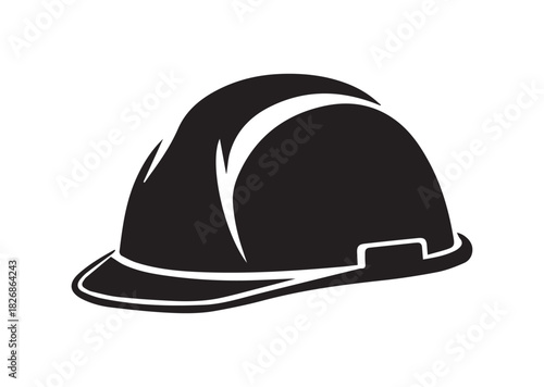 Hard hat icon, Hard hat silhouette vector