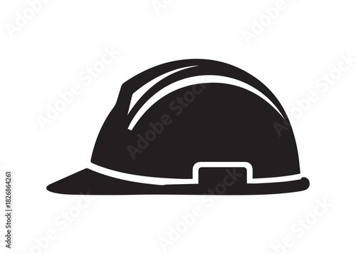 Hard hat icon, Hard hat silhouette vector