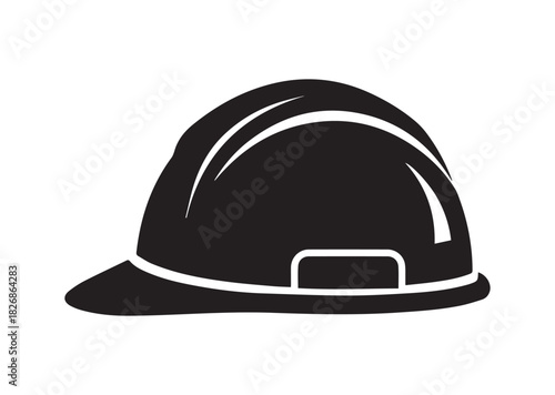 Hard hat icon, Hard hat silhouette vector