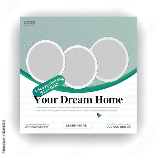 Modern furniture social media and Instagram post template design