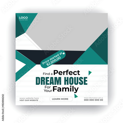 Modern furniture social media and Instagram post template design