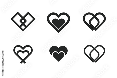 Positive Relationship Icons. Creating positive relationship habits for long-term success. Icon set. Set Logo of creating positive relationship habits for