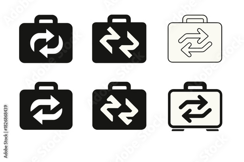 Cultural Artifact Icons. The Exchange of Cultural Artifacts and Historical Items. Icon set. Set Logo of The Exchange of Cultural Artifacts and Historical
