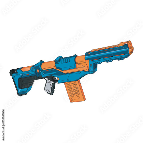 Hyperstrike Blaster Cartoon Vector Gun Illustration