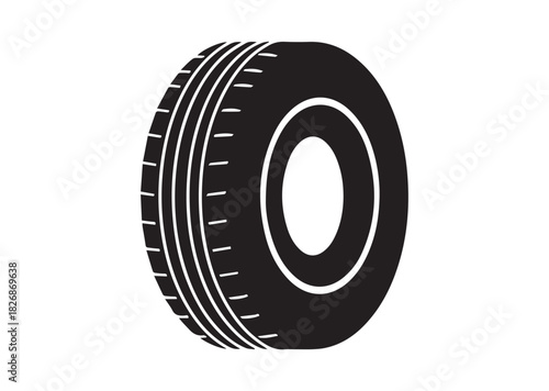 Tire icon, Tire silhouette vector