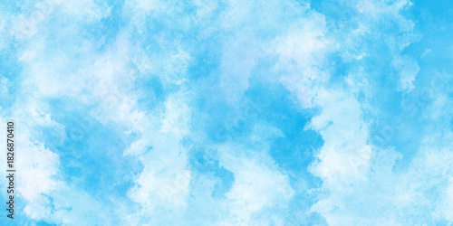 abstract baby blue water colored stains or sky bac Hand painted water, blue sky in grunge style blue skt white clouds ..color sky and clouds, abstract watercolorkground,.