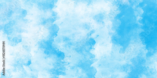 abstract baby blue water colored stains or sky bac Hand painted water, blue sky in grunge style blue skt white clouds ..color sky and clouds, abstract watercolorkground,.