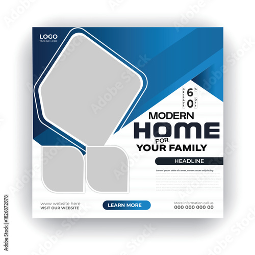 Modern furniture social media and Instagram post template design