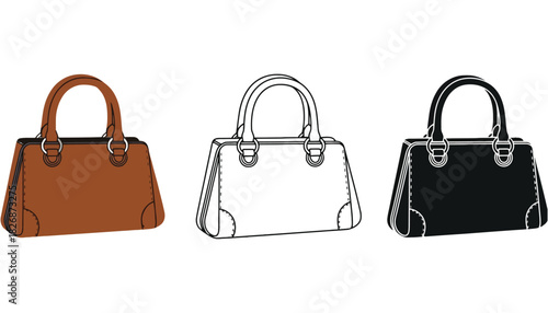 Shop stylish handbag vector illustration fashion accessory
