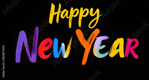 happy, newyear, wishes, holiday, cheer, happiness, modern, simple, abstract, gold, silver, glitter, ribbon, confetti, shine, bright, glowing, festive, event, celebration, typography, elegant, calligra