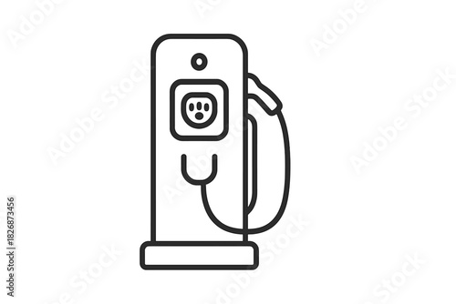 Electric vehicle charging station infrastructure symbolizing sustainable energy and future transportation