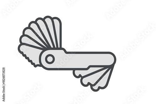 Precision measuring tool for checking internal and external radii of curved surfaces