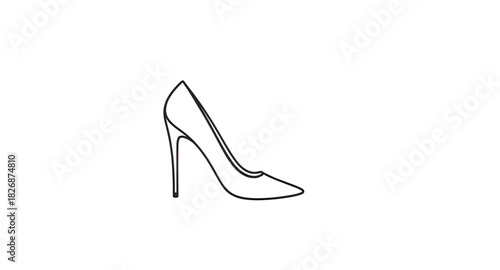heels, silhouette, pumps, stilettos, fashion, shoes, outline, icon, vector, stylish, elegant, chic, modern, classic, pointed, tall, slim, feminine, lady, dress, glamour, high, curve, design, graphic, 