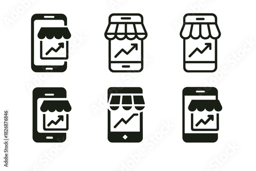 Economic Growth Icons. Developing countries? economic growth. Icon set. Set Logo of Developing countries? economic growth: digital marketplace app. harmonious