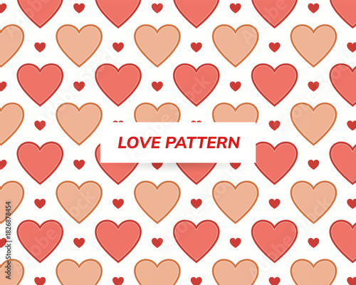 Love Pattern, Valentine heart seamless pattern, Abstract design