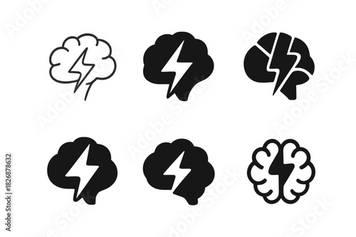 Decision-Making Icons. Improving decision-making in high-pressure situations. Icon set. Set Logo of improving decision-making in high-pressure situations: