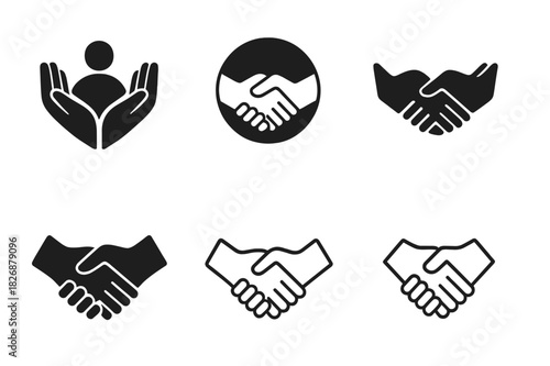 Mediation Logos Grid. Lawyers participating in alternative dispute resolution (mediation). Icon set. Set Logo of Lawyers participating in alternative dispute