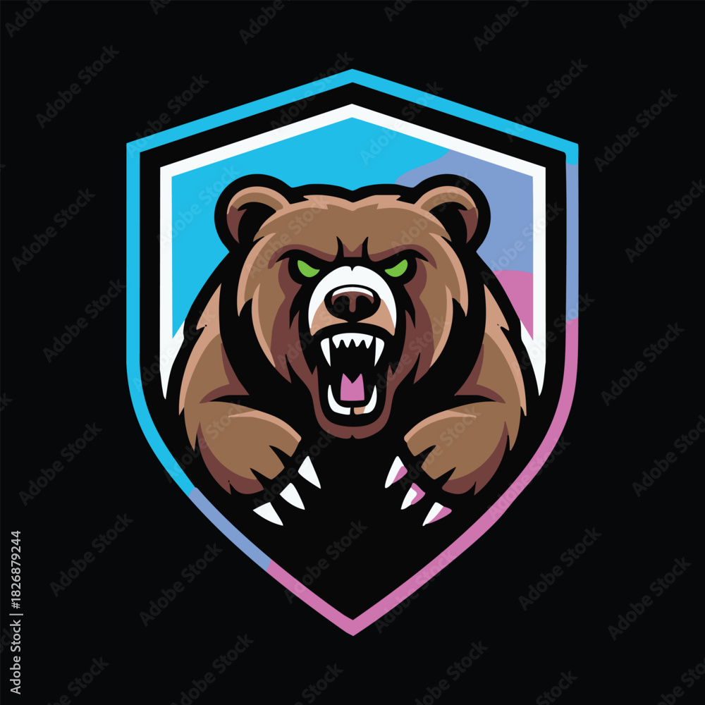 Fototapeta premium Angry Bear Logo