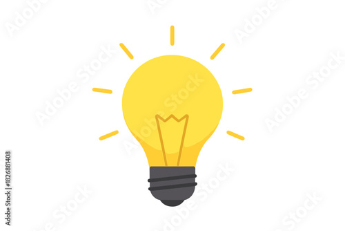 Brightly lit electric bulb representing a brilliant idea or moment of inspiration