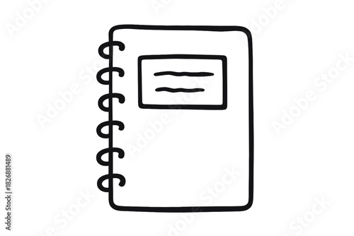 Closed spiral bound notebook and journal for school and supplies