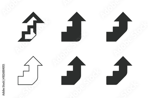 Organizational Change Logos. Managing organizational change and transformation. Icon set. Set Logo of managing organizational change and transformation:
