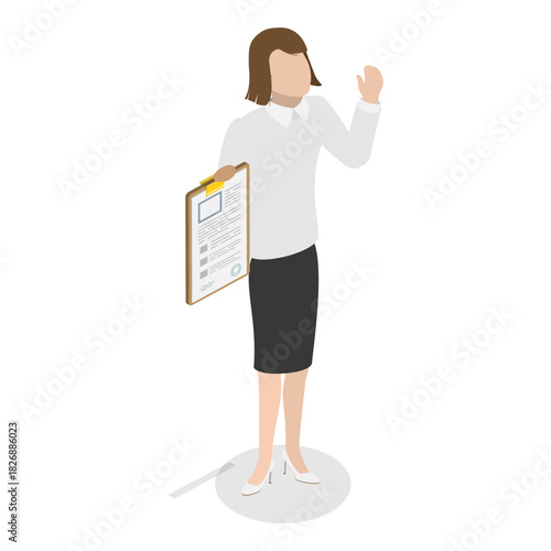3D Isometric Flat Vector Illustration of Arm Gesture, Individuals Gesturing Enthusiastically With Hands Or Fingers. Item 1