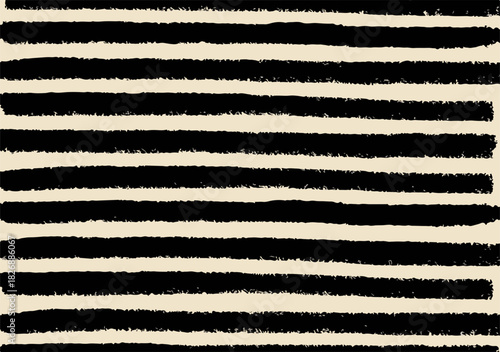手描き風の黒いストライプが並ぶ、ミニマルでモダンなベクター背景デザイン。