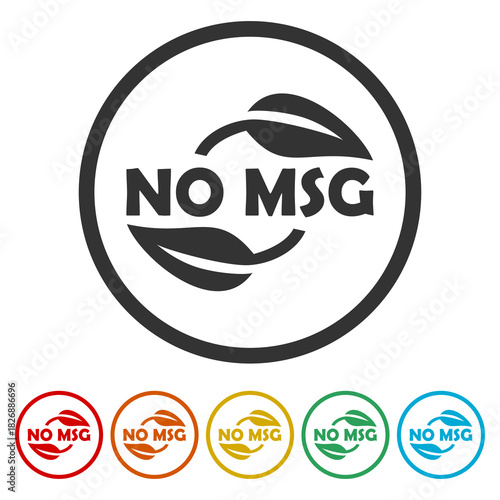 No MSG icon. Set icons in color circle buttons