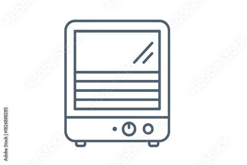 Portable electric space heater appliance used for warming indoor spaces