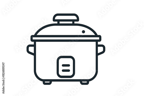 Electric rice cooker kitchen appliance for cooking rice and steaming food