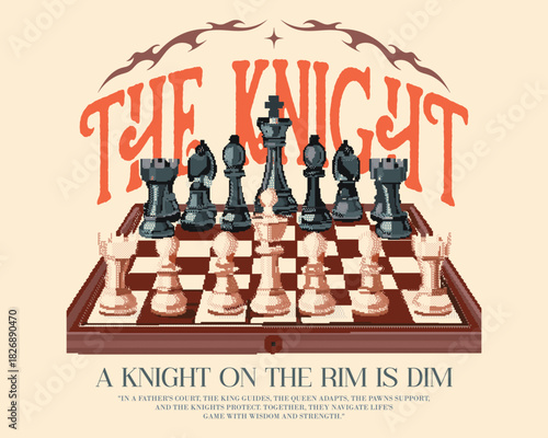 Chess Vintage Style T-Shirt Designs, Trendy Printed Tees, Vintage Print, Funny Graphic, Street Style Printed, Personalized T-Shirt Printing, Halftone Dot Vector Art, Modern abstract design,