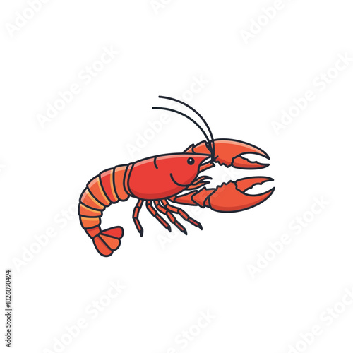 A crawfish or lobster vector